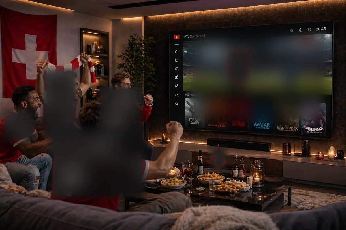 IPTV Schweiz kaufen – Schweizer Fans beim Live-Stream mit IPTV